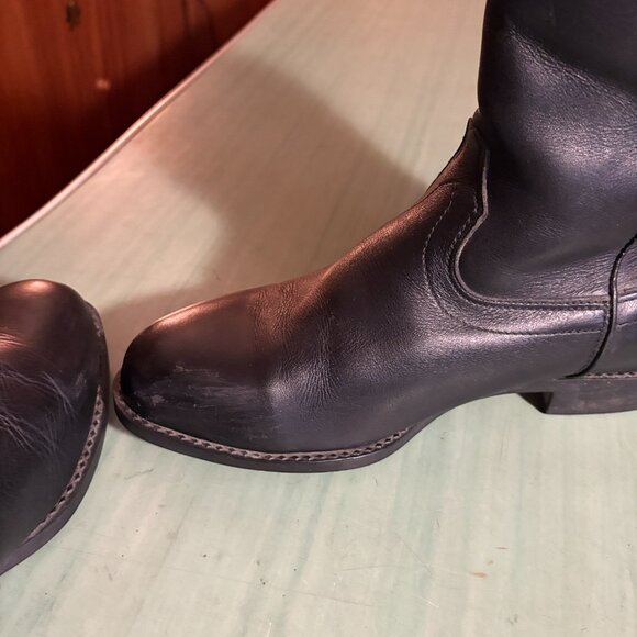 Mens Ariat ATS Heritage Black Leather Roper Western Boots Size 10 W #34101 - Picture 9 of 16